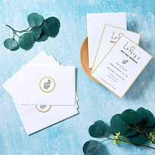 Load image into Gallery viewer, Avery Invitation Cards, Matte White with Metallic Gold Borders, 5" x 7", 30 Cards and Envelopes (3325)
