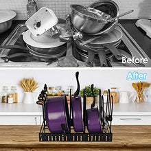 Load image into Gallery viewer, Pensar Pots and Pans Organizers for Cabinet, Adjustable Pot Organizer Rack under Cabinet, Pan Organizer with 8 Tiers &amp; 3 DIY Methods, Lid Kitchen Cabinet Organizer
