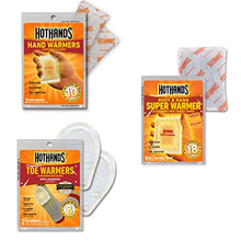Load image into Gallery viewer, HotHands Toe, Hand, &amp; Body Warmer Variety Pack - Long Lasting Safe Natural Odorless Air Activated Warmers
