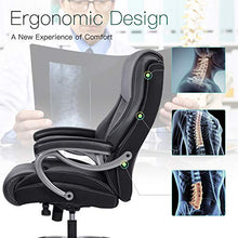 Load image into Gallery viewer, High Back Executive Office Chair - Big Tall Bonded Leather Ergonomic Computer Desk Swivel Chair, Thick Padded Headrest Wide Armrest
