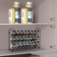 Load image into Gallery viewer, SWOMMOLY Spice Rack Organizer with 24 Empty Round Spice Jars, 396 Spice Labels with Chalk Marker and Funnel Complete Set, for Countertop, Cabinet or Wall Mount
