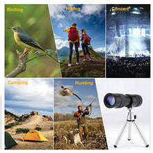Load image into Gallery viewer, 4K 10-300X40mm Super Telephoto Zoom Monocular Telescope, Waterproof Fogproof Night Vision Monocular with Smartphone Holder &amp; Tripod for Bird Watching Hunting Camping Travelling Hiking (B)
