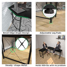 Load image into Gallery viewer, L Shaped Desk Corner Computer Desk Sturdy Computer Table Writing Desk Gaming Desk Workstation, Black
