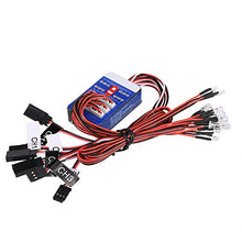 Load image into Gallery viewer, Goolsky 12 LED Lighting System Kit Steering Brake Smart Simulation Flash Lights for 1/10 Scale Models RC Car Yokomo Tamiya HSP HPI AXIAL RC4WD Traxxas
