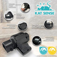 Load image into Gallery viewer, Kat Sense Covered Rat &amp; Chipmunk Traps, Prevents Accidental Triggering with Tunneled Design, Quick Humane Kill, Indoor 'N Outdoor Mouse Snap Traps

