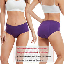Load image into Gallery viewer, Period Underwear for Women Leak Proof Cotton Overnight Menstrual Panties Briefs ( Multipack)
