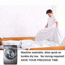 Load image into Gallery viewer, SAKIAO Queen Size Bed Sheets Set - Brushed Microfiber 1800 Thread Count Percale - 16" Deep Pocket Egyptian Sheets Beautiful Breathable Wrinkle Free &amp; Fade Resistant - 4 Piece (White,Queen)
