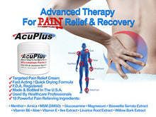 Load image into Gallery viewer, AcuPlus Pain Relief Cream - Advanced Fast Acting, Long Lasting &amp; Powerful Topical Pain Relief from Bursitis, Arthritis, Tendonitis, Joint Pain, Knee Pain, Back Pain and Muscle Ache (2 Ounces)
