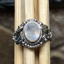 Load image into Gallery viewer, Natural Moonstone 925 Solid Sterling Silver Engagement Ring Size 6, 7.75, 8
