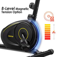 Load image into Gallery viewer, Merax Magnetic Recumbent Exercise Bike with Bluetooth | 8-Level Resistance | Quick Adjust Seat
