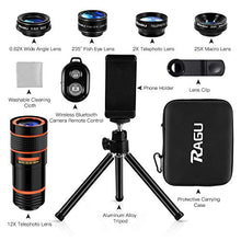 Load image into Gallery viewer, Cell Phone Camera Lens Kit,6 in 1 Universal +0.62x Wide Angle &amp;25x Macro +235°Fisheye +Phone Holder -Shutter Remote+Tripod for iPhone X/8/7/6/6s plus Samsung Android &amp; phone
