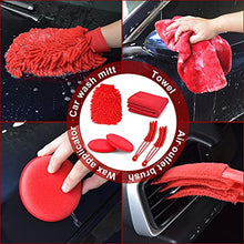 Load image into Gallery viewer, SJPLZQC 18 Pcs Car Cleaning Tools Kit with Car Detailing Brush Set,Auto Detailing Drill Brush Set,Car Cleaning Kit for Cleaning Wheels,Dashboard,Interior,Exterior,Leather, Air Vents, Emblems
