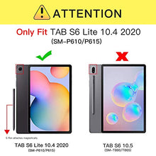 Load image into Gallery viewer, ZtotopCase Galaxy Tab S6 Lite 10.4" Case with Pen Holder, Auto Wake/Sleep, Slim PU Lightweight Trifold Stand Folio Cover for 2020 Samsung Galaxy S6 Lite Tablet Model SM-P610/P615 - Black
