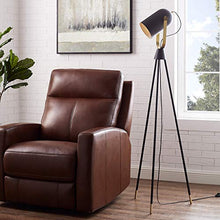Load image into Gallery viewer, Arpenter Industrial Floor lamp for Living Room Bedrooms, Rustic Tripod Spotlight Standing Lamp, 61 Inches High with Adjustable Head Shade,8W LED Bulb Included(Black, Floor lamp)

