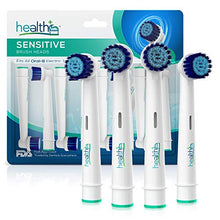 Load image into Gallery viewer, Compatible with Oral-B Electric Toothbrush Sensitive Replacement Head Generic - 8-Pack | Gentle-Action Tooth Brush Heads with Dupont Bristles | Sensitive Gums &amp; Teeth &amp; Gentle Whitening Action | Braun
