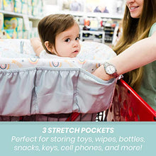 Load image into Gallery viewer, Bristin Baby Shopping Cart Cover. Cushy Baby Hammock for Shopping Cart and High Chair Cover. Shopping Cart Covers for Baby Boy or Baby Girl. Rainbow Infant Seat Grocery Cart Cover. Baby Gifts Unisex
