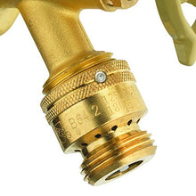 Load image into Gallery viewer, Homewerks Worldwide VACBFPZ4B Vacuum Breaker Hose Bib Backflow Preventer, 3/4 Inch, Brass
