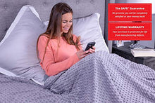 Load image into Gallery viewer, SAFR Home Therapy Weighted Blanket &amp; Removable Cover (60"x80" | 15lbs, Grey)
