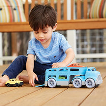 Load image into Gallery viewer, Green Toys Car Carrier, Blue - Pretend Play, Motor Skills, Kids Toy Vehicle. No BPA, phthalates, PVC. Dishwasher Safe, Recycled Plastic, Made in USA.
