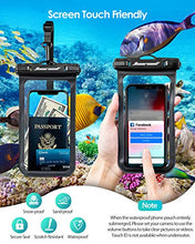 Load image into Gallery viewer, Universal Waterproof Case,Hiearcool Waterproof Phone Pouch Compatible for iPhone 13 12 11 Pro Max XS Max Samsung Galaxy s10 Google Up to 7.0", IPX8 Cellphone Dry Bag for Vacation-2 Pack
