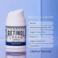 Load image into Gallery viewer, LilyAna Naturals Anti Aging Retinol Cream and Eye Cream Bundle 1.07 oz - Retinol Moisturizer for Face and Under Eye Cream for Dark Circles and Puffiness, Improve the look of Fine Lines and Wrinkles
