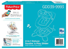 Load image into Gallery viewer, Fisher-Price 2-in-1 Deluxe Soothe 'n Play Glider with Smart Connect - Hugs &amp; Kisses Cloud
