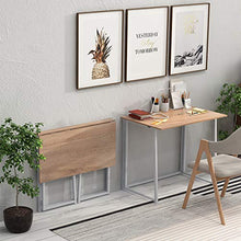 Load image into Gallery viewer, 4NM Folding Desk, No-Assembly Small Computer Desk Home Office Desk Foldable Table Study Writing Desk Workstation for Small Space Offices
