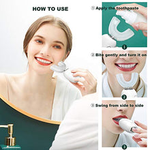 Load image into Gallery viewer, Sunartec Teeth Whitening Light Kits, Sonic Electric Toothbrush for Adults New Generation U-shaped Toothbrushes with 4 Modes Professional Blue Cold LED Light Tooth Whitening
