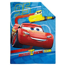 Load image into Gallery viewer, Disney Cars Rusteze Racing Team 4 Piece Toddler Bedding Set, Blue/Red/Yellow/White
