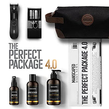 Load image into Gallery viewer, MANSCAPED™ Perfect Package 4.0 Kit Contains: The Lawn Mower™ 4.0 Electric Trimmer, Ball Deodorant, Body Wash, Performance Spray-on-body Toner, Four Piece Luxury Nail Kit, Toiletry Bag, 3 Shaving Mats
