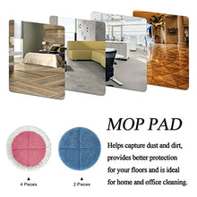 Load image into Gallery viewer, Electric Mop Pads, 7.28in Spin Mop Pads, Round Replacement Mop Pad for Floor Cleaning (6 Pack)
