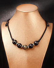 Load image into Gallery viewer, XHUUU Natural Black Obsidian Choker Necklaces for Women Lucky Stone Healing Crystals Gemstone Beads Balance Necklace for Men

