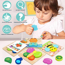 Load image into Gallery viewer, Toddler Puzzles, Wooden Jigsaw Animals Puzzles for 1 2 3 Year Old Girls Boys Toddlers, Educational Preschool Toys Gifts for Colors &amp; Shapes Cognition Skill Learning
