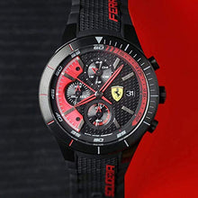 Load image into Gallery viewer, Ferrari Men's 0830260 REDREV EVO Analog Display Quartz Black Watch
