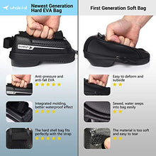 Load image into Gallery viewer, Whale Fall Waterproof Bike Frame Bag Bike Phone Bag Bicycle Cell Phone Holder for GPS - Bicycle Bag Frame Hard Eva Navi Pressure-Resistant Handlebar Bag TPU Touch-Screen with Sun-Visor and Rain Cover
