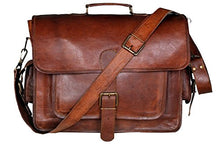 Load image into Gallery viewer, Cuero 16 Inch Retro Buffalo Hunter Leather Laptop Messenger Bag Office Briefcase College Bag (brown)

