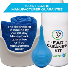 Load image into Gallery viewer, Ear Wax Removal Tool by Tilcare - Ear Irrigation Flushing System for Adults &amp; Kids - Perfect Ear Cleaning Kit - Includes Basin, Syringe, Curette Kit, Towel and 30 Disposable Tips
