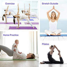 Load image into Gallery viewer, Lamberia Yoga Mat—Non Slip Fitness Exercise Mat with Alignment Marker System, All-Purpose Eco Friendly Pilates and Floor Exercises Anti-Tear Exercise Yoga Mat with Carrying Strap, Purple

