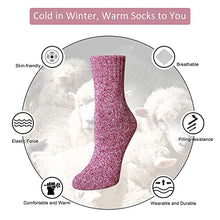 Load image into Gallery viewer, Pack of 5 Womens Thick Knit Warm Casual Wool Crew Winter Socks, Mixed Colors 1- 5 Pack,one size(fits shoe size 5-10)
