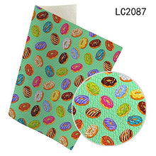 Load image into Gallery viewer, 5pcs Fake Leather Fabric for Sewing Clothe Furniture Eco Imitation Sheets Donuts Pattern DIY Bow Hair Accessories Supplies 2230cm/A4
