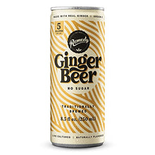 Load image into Gallery viewer, Remedy Ginger Beer - Sugar Free, USDA Organic &amp; Low Calorie Mixer Drink - Non Alcoholic &amp; Made With Real Ginger - 8.5 Fl Oz Can, 12-Pack
