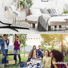 Load image into Gallery viewer, Hammock Chair Stands Hanging Hammock Stands,C Stand Outdoor Solid Steel Heavy Duty Stand Only Construction for Hanging Hammock Air Porch Swing Chair Indoor，360-Degree Rotation
