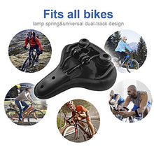 Load image into Gallery viewer, BLUEWIND Bike Seat, Most Comfortable Bicycle Seat Memory Foam Waterproof Bicycle Saddle - Dual Shock Absorbing - Best Stock Bicycle Seat Replacement for Mountain Bikes, Road Bikes (Blue)
