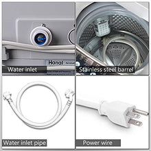 Load image into Gallery viewer, WANAI Full-Automatic Washing Machine, 1.32cu.ft/12lbs Portable Compact 2 in 1 Laundry Washer with Drain Pump, 10 Programs 8 Water Level Selections with LED Display, Ideal for Dorm Apartment and Camping

