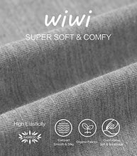 Load image into Gallery viewer, WiWi Bamboo Soft Pajamas Sets for Women Long Sleeve Sleepwear Laced V Neck Top with Pants Plus Size Loungewear S-4X, Heather Grey, Large
