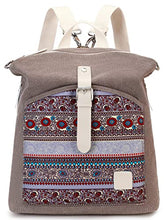 Load image into Gallery viewer, Womens Backpack Purse Canvas Purse 3-Way Crossbody Bag Boho Shoulder Tote Bags Girls (Grey - bohemian)
