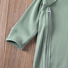 Load image into Gallery viewer, Kuriozud Unisex Baby Boy Girl Zipper Romper Jumpsuit One Piece Outfits (Light Green,0-3 Months)
