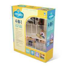 Load image into Gallery viewer, Regalo 192-Inch Super Wide Adjustable Baby Gate and Play Yard, 4-In-1, Bonus Kit, Includes 4 Pack of Wall Mounts
