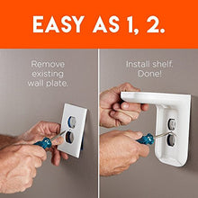Load image into Gallery viewer, ECHOGEAR Outlet Shelf 2 Pack – A Space-Saving Solution for Anything Up to 10lbs – Built-in Cable Channel - Easy Install with Hardware Included - Ideal for Sonos and Smart Home Speakers
