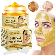 Load image into Gallery viewer, Gold Facial Mask, Peel off Mask, Blackhead Remover Mask with 24K Gold Extract, Anti-Aging, Deep Cleansing Blackhead ＆ Acne Scars, Dirt ＆ Oil, Repairs Uneven Skin Tone
